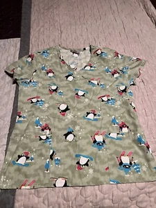 Penguins Christmas Top - Picture 1 of 3