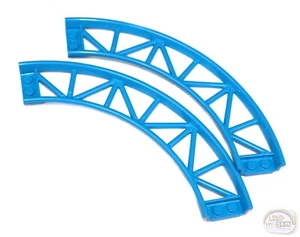 LEGO Creator - 2 x Roller Coaster Track - Curvo - Dk Azure - 25061 - Nuevo - Imagen 1 de 3