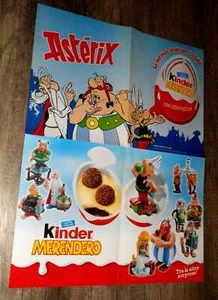 ASTERIX MANIFESTO PUBBLICITARIO KINDER MERENDERO FERRERO 39cm x 52cm POSTER - Picture 1 of 2