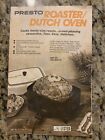 1982 Presto Roaster Dutch Oven Manual Booklet 12 Pages Recipes