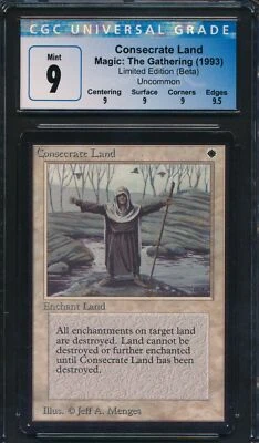 Beta Consecrate Land CGC 9 Graded Magic MTG (0011) -magicgraders- - Image 1 of 3