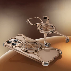 Aluminium Phone Case with Stand For iPhone 16 15 Pro Max 14 13 ShockProof Cover - Picture 1 of 11