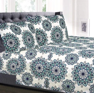 Queen Size Bed Sheets - Breathable Luxury Sheets with Full Elastic & Secure Corn - Picture 1 of 12