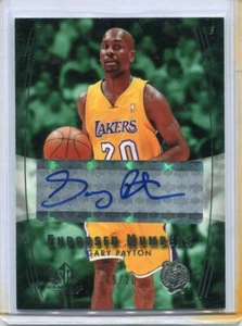 2004-05 SP Game Used Gary Payton Endorsed Numbers Auto Autograph SSP #'d 9/20 - Picture 1 of 2