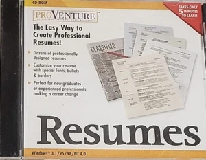 Proventure Resumes • CD-ROM - Windows • Create Professional Resumes - Picture 1 of 2
