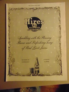 1943 HIRES ROOT BEER with Real Root Juices Founded 1869 vintage print ad - Picture 1 of 1