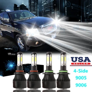 4-Sides LED For GMC Envoy XL 2002-2006 6000K Headlight Hi-Lo Bulbs Combo Pkg - Picture 1 of 15