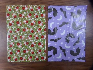 50 10x13 Christmas Bats Pack Mailers Poly Shipping Envelopes Boutique Bags - Picture 1 of 3
