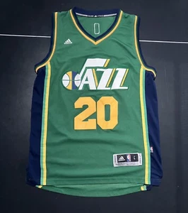 2012 Adidas Utah Jazz Gordon Hayward Jersey Sewn Patches Size Large +2 Length - Picture 1 of 7