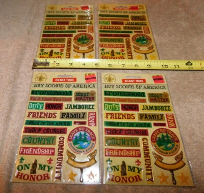Scrapbook stickers Boy Scouts BSA Cub Scouts bubble stickers 4 Package Lot 2005 - Image 1 of 4