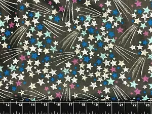 Tina Scrap 9"x21" Cosmos Shooting Stars Outer space Galaxy Cotton Fabric - Picture 1 of 1