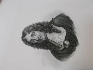 Gravure ancienne-Portrait de Riquet--Format 16/24. - Picture 1 of 2