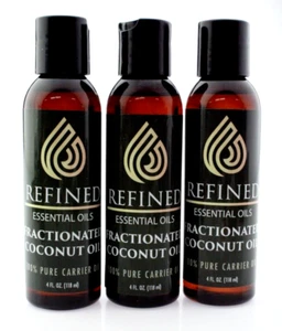 (3X) Fractionated Coconut Oil Liquid Moisturizing Oils by REFINED - 4 fl oz - Picture 1 of 2