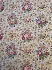 Beautiful reclaimed vintage 50's Sanderson floral cotton fabric - by the 1.1M