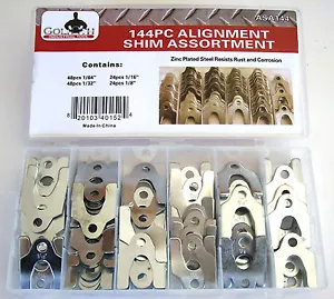 144pc GOLIATH INDUSTRIAL ALIGNMENT BODY SHIM ASSORTMENT CAMBER CASTER TOE STEEL - Picture 1 of 3