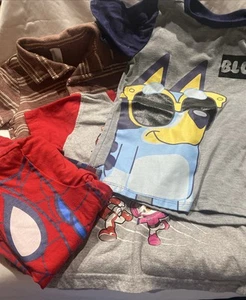 SpidermanShorts Set Outfit Toddler Boys 2T & 3T Bluey T-shirt & Dress shirt - Picture 1 of 7