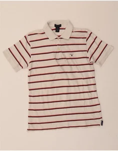 GANT Boys Polo Shirt 13-14 Years 2XL White Striped Cotton GE08 - Picture 1 of 3