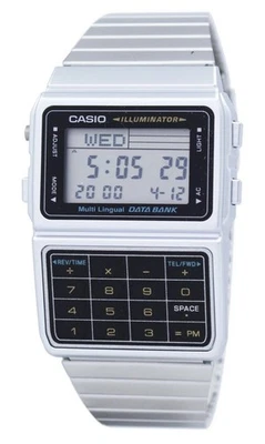 Casio Digital Edelstahl Datenbank Mehrsprachige DBC-611-1DF DBC611-1DF Herrenuhr - Bild 1 von 4
