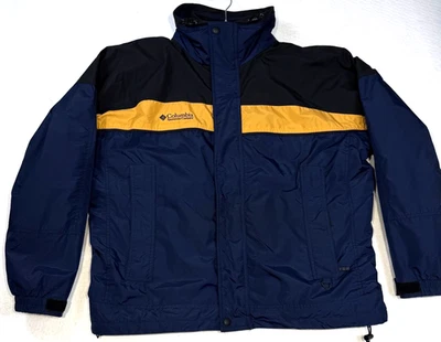 Columbia Bugaboo Men’s L Interchange Jacket Blue Gold Coat Fleece Liner - Image 1 of 4