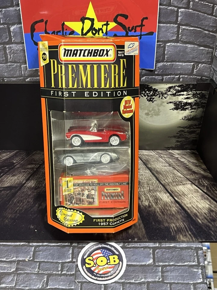 Matchbox Premiere 1957 Chevrolet Corvette 2 Car Set Sealed NM Condition - Image 1 of 4