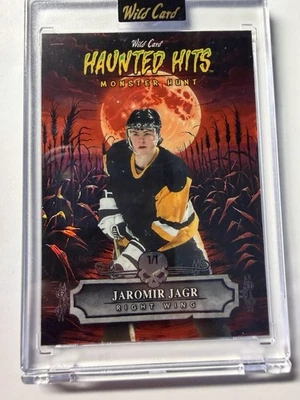 🔥2025 Haunted Hits JAROMIR JAGR Encased 1/1 Pittsburgh Penguins 🐧 One Of One - Image 1 of 2