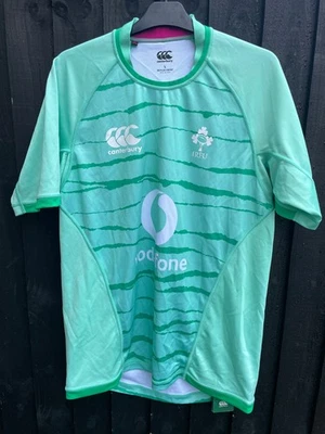 Mens CANTERBURY IRELAND VAPODRI PRE GAME PRO JERSEY Top Shirt Eire Rugby Union L - Image 1 of 4