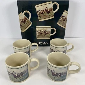 VTG Polo Ralph Lauren 1988 Sport Series Mugs Cups- Equestrian Horse Derby - Photo 1/24