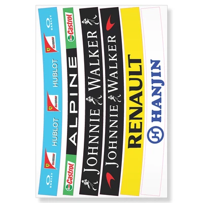 Fernando Alonso F1 Casco Visera Adhesivo Calcomanía Tiras Set Impreso Calidad Vinilo Foto 1 de 2