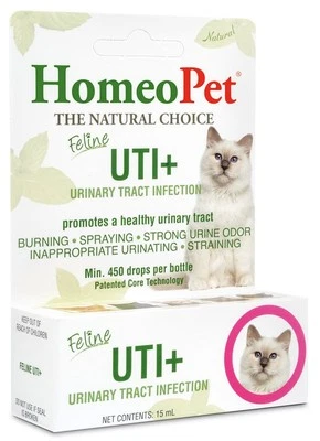 UTI+ Urinary Health 15 ml By HomeoPet Natural Solution For Feline Cats New - Image 1 of 4