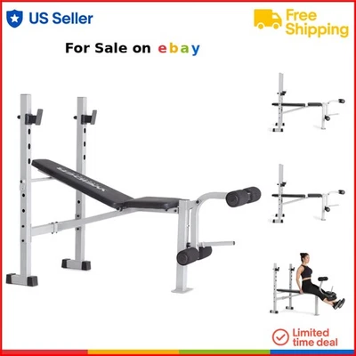 Exercise Bench Alloy Steel Incline Flat Decline Home Workout Strength - Image 1 of 4