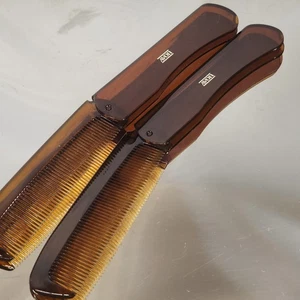 (2) Vintage Avon 1982 Folding Tortoise Combs Cambridge Collection NOS - Picture 1 of 10