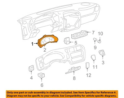 Medidor de velocímetro usado se adapta a: Chevrolet Blazer s10/jimmy s15 2003 clúster de EE. UU. 4,3 L Foto 1 de 3