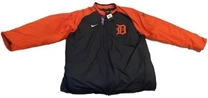 Nike Detroit Tigers Dugout Jacket Orange/Black NEW Men’s Size XXL (NKAU-196N) - Picture 1 of 6