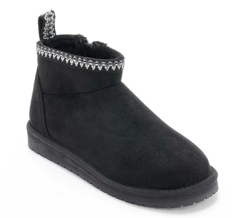 Botines Muk Luks Cremallera Lateral - Lydia-Negro-8W A670123 NUEVO Foto 1 de 1