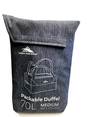 High Sierra Blue Packable Duffel 19" Medium Carry-On Luggage Bag - Image 1 of 4