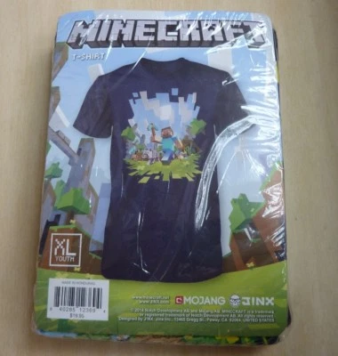 Camiseta Minecraft XL juvenil, de Mojang, Jinx, azul marino oscuro Foto 1 de 4