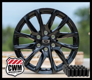 New Gloss Black Escalade Platinum Sport  WHEELS 20X9" FITS: 1999-2025 CADILLAC - Picture 1 of 11