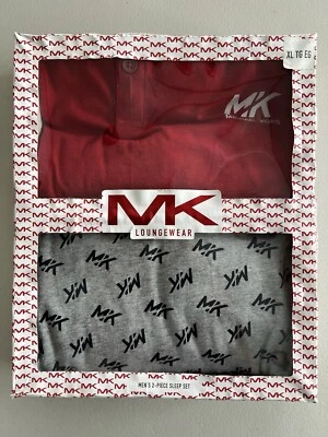 MICHAEL KORS ROPA DE SALÓN PARA HOMBRES 2 PIEZAS CONJUNTO DE DORMIR CAMISA PANTALONES TALLA GRANDE NUEVA CAJA ABIERTA Foto 1 de 3