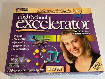 Educator's Choice High School Excelerator  4 Disk Physic Chemistry Geometry Trig - Image 1 of 4
