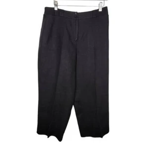 Talbots Petites Black 100% Irish Linen Fully Lined Crop Pants - 10 Petite - Picture 1 of 4