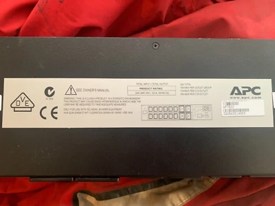 APC AP7822 Metered Rack Power Distribution Unit PDU 220-240V 12xC13 4xC19 32A - Image 1 of 3