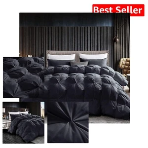Elegant Oversized Cal King Comforter - 100% Egyptian Cotton, Goose Down Fill - Picture 1 of 9
