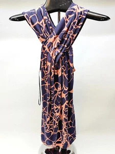 Outback Multicolor XS Extra Small Floral Coral Navy Blue Sleeveless Blouse Dress - Picture 1 of 8
