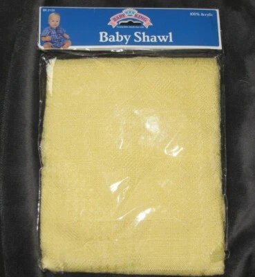 Manta de bebé acrílico Regent Baby King chal flecos amarillo NUEVO Foto 1 de 3