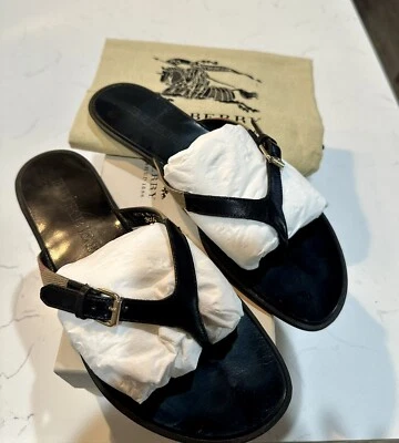 Sandalias planas Burberry Icon Clip Housecheck Masie 36 1/2 Foto 1 de 4