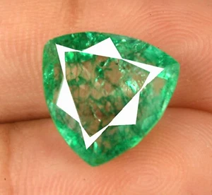 Ebay 5-7 Kt/13 mm Kolumbianischer Grüner Smaragd Edelstein Trillion Schliff AGI Zertifiziert - Bild 1 von 9