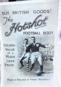 Historische Tommy Lawton 1947 Werbe Postkarte Hotshot Fußballschuh - Bild 1 von 5