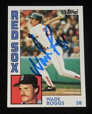 WADE BOGGS AUTOGRAPHED 1984 TOPPS 2ND YEAR BASEBALL CARD (BOSTON RED SOX)