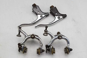 CAMPAGNOLO GRAN SPORT ALLOY VINTAGE BICYCLE BRAKE LEVER/ CALIPER SET - Picture 1 of 8