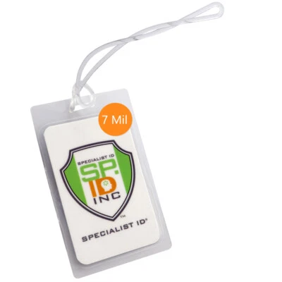 5 Pack - 7 Mil Laminating Luggage Tag Slot Pouches w/ 6" Loops -  2-1/2 x 4-1/4" - Image 1 of 4